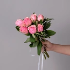 Букет из роз розовый миниатюра 1