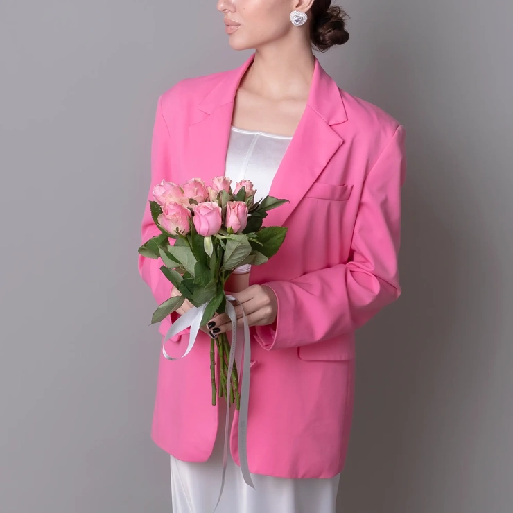 Букет из роз розовый фото 2