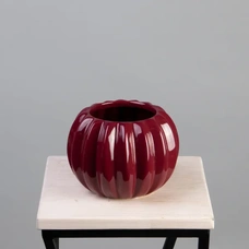 Кашпо керамика  бордовый