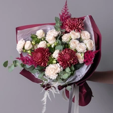 Букет Бархатная осень M белый