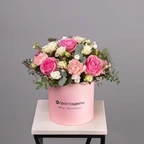 Шляпная коробка розовая миниатюра 1