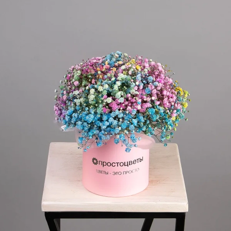 Шляпная коробка - Радужная розовая фото 3