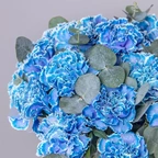 Шляпная коробка диантусы голубые миниатюра 1