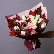 Букет - Осенний блюз белый