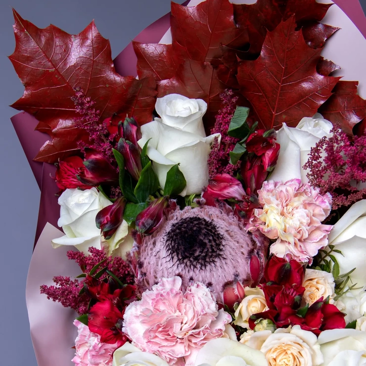 Букет - Осенний блюз белый фото 2